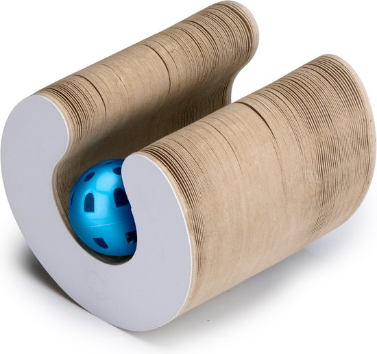 maxxpro Jouets pour chats - Carton à gratter - Herbe à chat - Balle de jeu