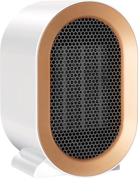 Vulpes Goods® Tech - Réchaud électrique Pro - Chauffage électrique d'intérieur - Réchaud à ventilateur - Réchaud en céramique - Chauffage - 2 niveaux - 1200W - Indication LED - Blanc