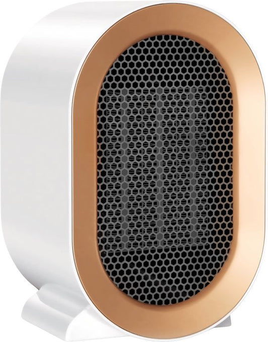 Vulpes Goods® Tech - Réchaud électrique Pro - Chauffage électrique d'intérieur - Réchaud à ventilateur - Réchaud en céramique - Chauffage - 2 niveaux - 1200W - Indication LED - Blanc