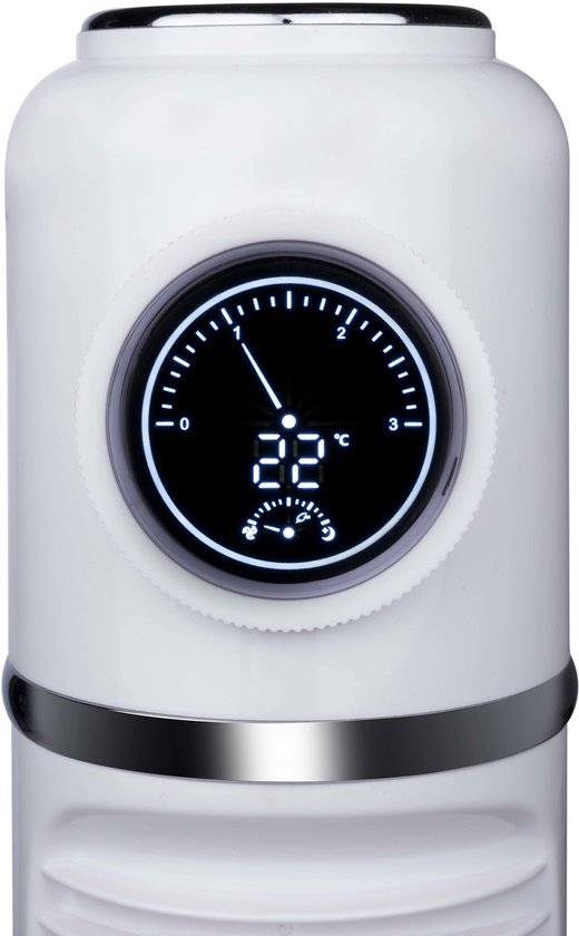 Lifetime Air Tower Fan - Ventilateur de colonne de 76 cm avec télécommande - Ventilateur oscillant avec 3 vitesses et 3 modes de vent - Fonction minuterie et écran LCD - 40W - Blanc