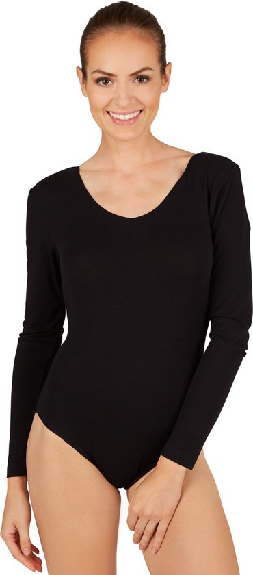 dressforfun - Shapewear - Body - Chemise - Body à manches longues avec col rond pour femmes - Noir - L