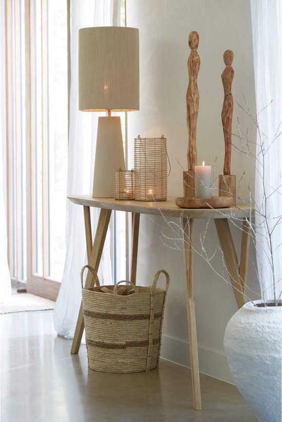Light & Living Abat-jour cylindrique Medan - Moderne - 30x30x40cm - Beige