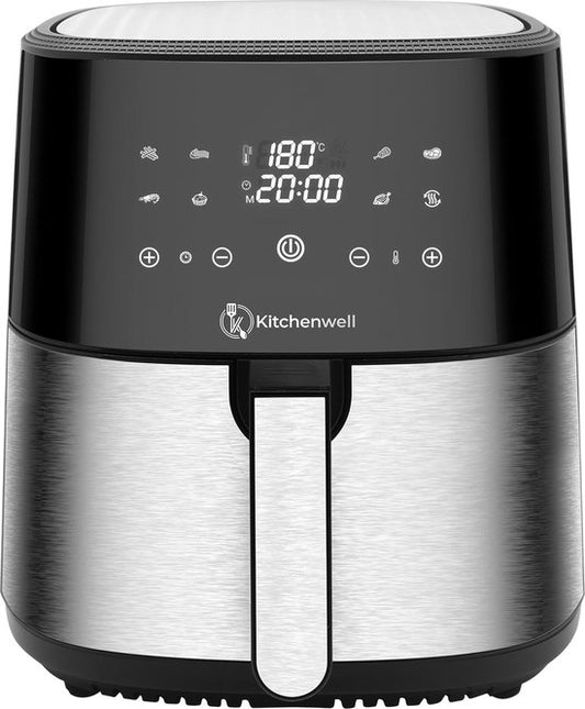 Kitchenwell AirFryer - Friteuse à air chaud - Capacité 8L - 80-200℃ - Minuteur - 1800W - Noir