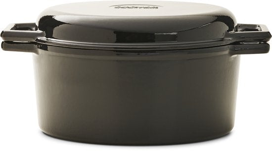 The Tasman Dutch Oven and Grill - Marmite - Fonte recyclée - avec couvercle grill - Ø29 cm - Noir