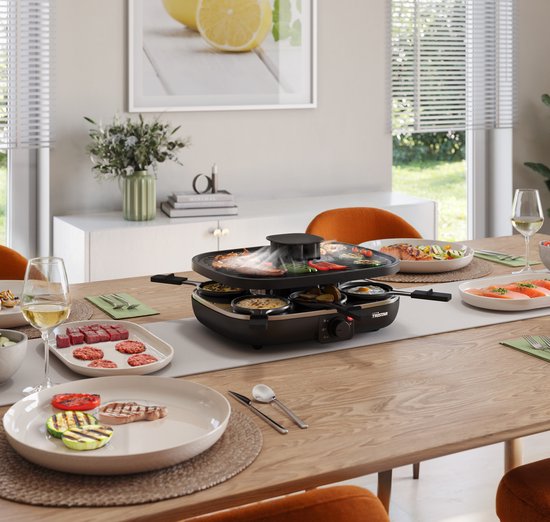 Tristar Gourmet Set - RA-2760 Clean Air - Hotte aspirante encastrable - 1100W - Gril 6 personnes - Noir