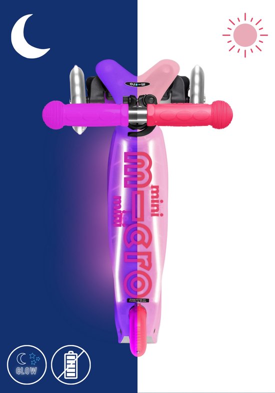 Micro Mini Deluxe LED Scooter - Scooter Glow Plus pour les enfants de 2 à 6 ans - max 50 kg