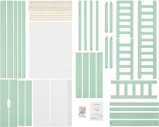 Lit enfant Marli - 90 x 200 cm - Mint - Tiroirs de lit inclus