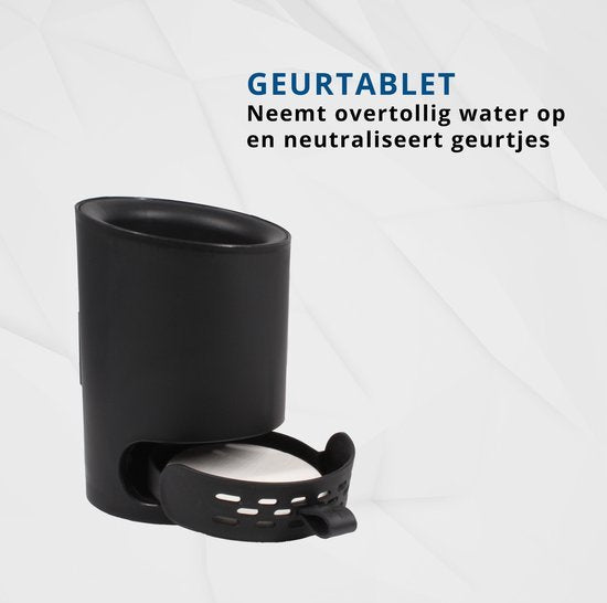 EasyPicks Premium Toilet Brush - Brosse de toilette - Avec support - Antibactérien - Avec diffuseur d'odeurs - Noir