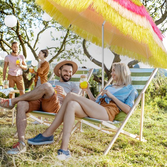 Kingsleeve Parasol Hawaii 160 cm - Inclinaison réglable - Multicolore