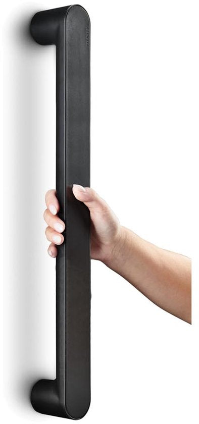 Vitility ID poignée, support de salle de bain pour montage mural, support mural, support de sécurité pour salle de bain douche baignoire toilettes escaliers, ABS, charge max 150 kg, 55 cm, noir