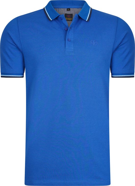 Polo Mario Russo Edward - Chemise polo homme - Chemises polo homme - Coton - Bleu classique