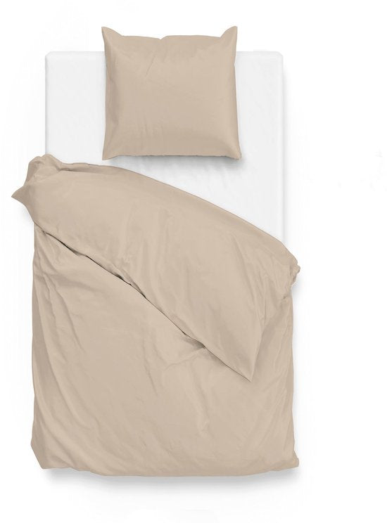 ZoHome Satinado Housse de couette - Litsjumeaux - 240x200/220 cm - Forest Sand