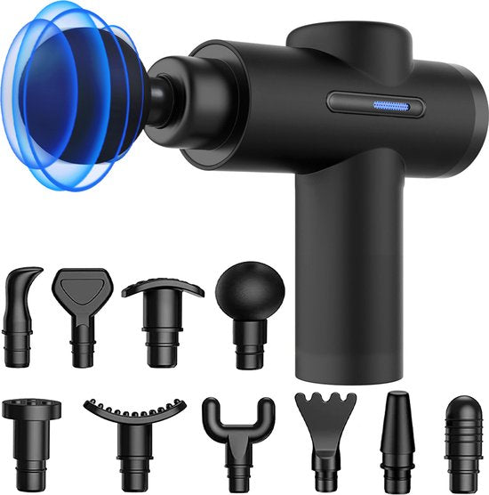 Squago Massage Gun professional - 32 positions - 10 accessoires - Appareil de massage compact - Pistolet de massage - Pistolet de massage