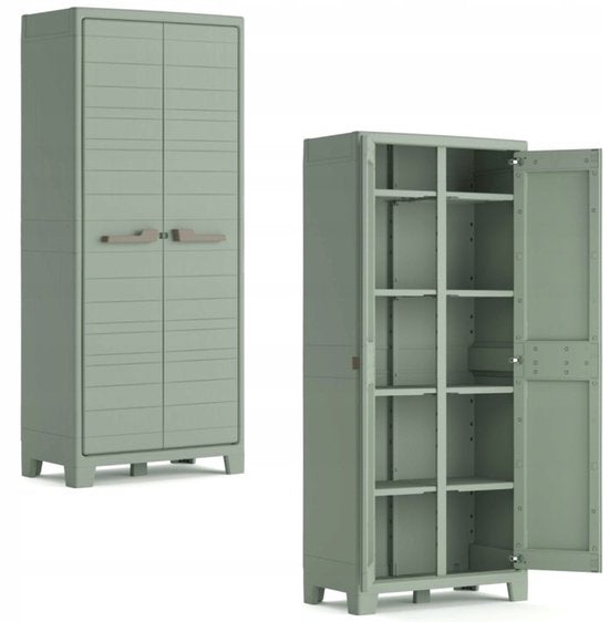 Planet Outdoor armoire de rangement multispace - 44x80x182cm - Gris clair