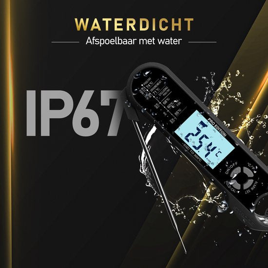 MostEssential 2-in-1 Thermomètre à viande - PRO Edition - Thermomètre BBQ - Thermomètre à cœur - Thermomètre de four - Thermomètre de cuisine - Numérique - Sans fil - Etanche - MODÈLE 2023