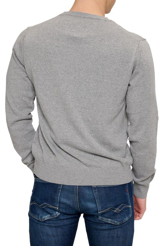 Pull Mario Russo - Gris clair - Taille L - Schnitt italien - 85% coton Pullover