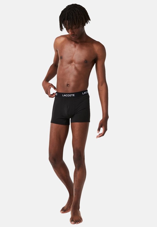 Caleçon Lacoste Hommes Microfibre Noir 3-Pack - Taille M