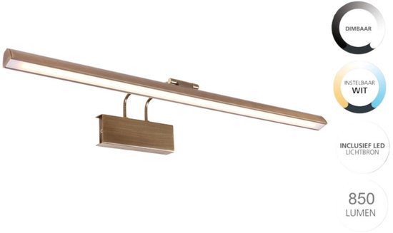 Steinhauer Litho LED - Applique murale Classic - Bronze - H:9.4cm - Universelle - Pour l'intérieur - Métal - Appliques murales - Chambre à coucher - Salon