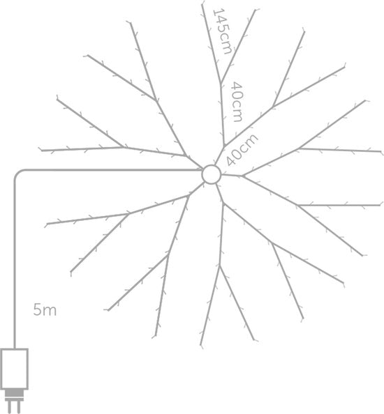 Vellight ATRIA, éclairage de Noël pour arbres jusqu'à 2,4 m, blanc chaud, enchantement à l'intérieur et à l'extérieur