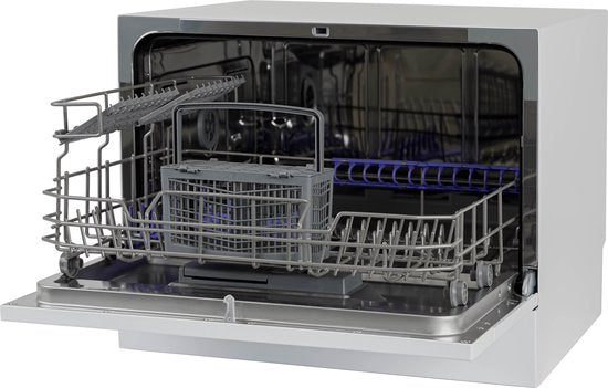 Tomado TDW5501W - Mini lave-vaisselle - Petit lave-vaisselle - Pose libre - 6 couverts - 5 programmes - Classe énergétique D - Blanc