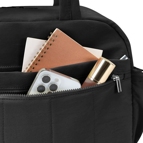 Skycases Weekend Bag - Article personnel - Bagage à main pour Ryanair et Transavia - Imperméable et spacieux - Compartiments intelligents - Idéal pour le voyage et l'utilisation quotidienne - Noir