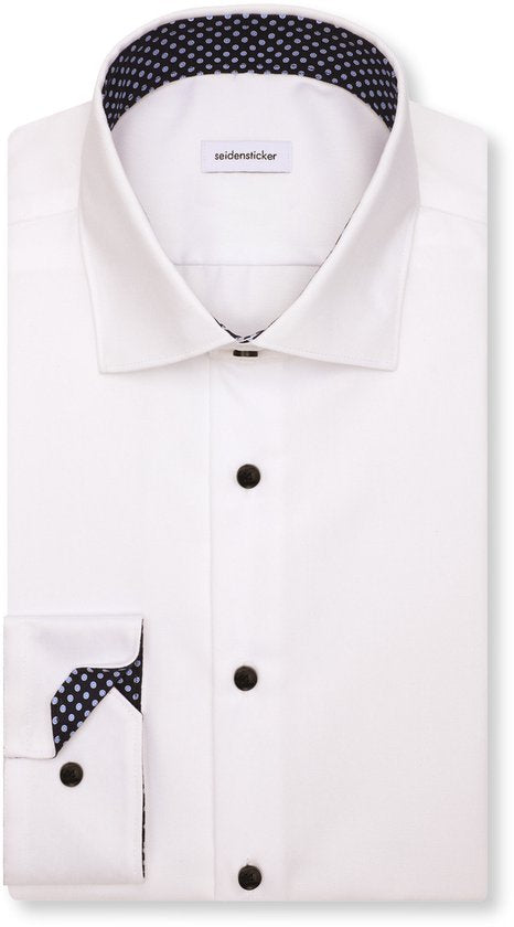 Seidensticker, chemise cintrée, longueur des manches 7, popeline, blanc