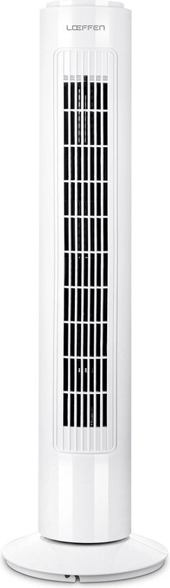 LOEFFEN 1015471 Ventilateur de tour - Ventilateur de luxe avec fonction oscillante - Blanc