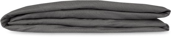 Kayori Shizu Splittopper Drap-housse Jersey - 180x200-220cm - Epaisseur du matelas 12 cm - Coton biologique - Anthracite