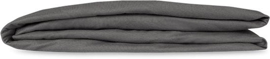 Kayori Shizu Splittopper Drap-housse Jersey - 180x200-220cm - Epaisseur du matelas 12 cm - Coton biologique - Anthracite