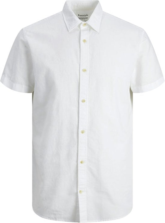 Jack & Jones - Chemises Hommes Manches courtes d'été - Blanc - Taille XL