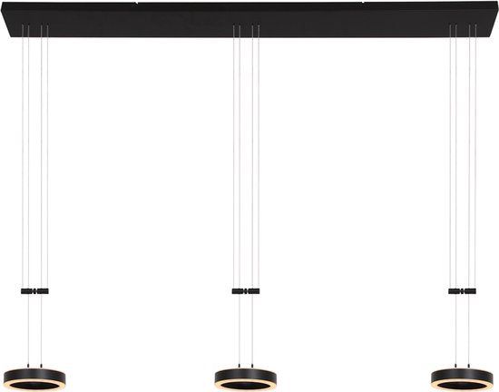 Steinhauer - lampe suspendue - Piola - noir - métal acrylique - lampe design - LED - 3501ZW