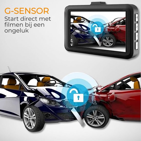 Denver Dashcam - Dashcam pour voiture - FULL HD - G-Sensor - Loop Recording - Night Vision - CCT1610