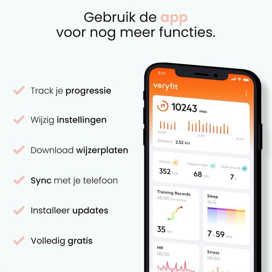 MAOO AMPLIFY Smartwatch - Protection d'écran incluse - Fréquence cardiaque, pression artérielle, saturation sanguine, sommeil, distance - Podomètre - Smartwatch femmes - Montre - Cadeau de Noël - Rose
