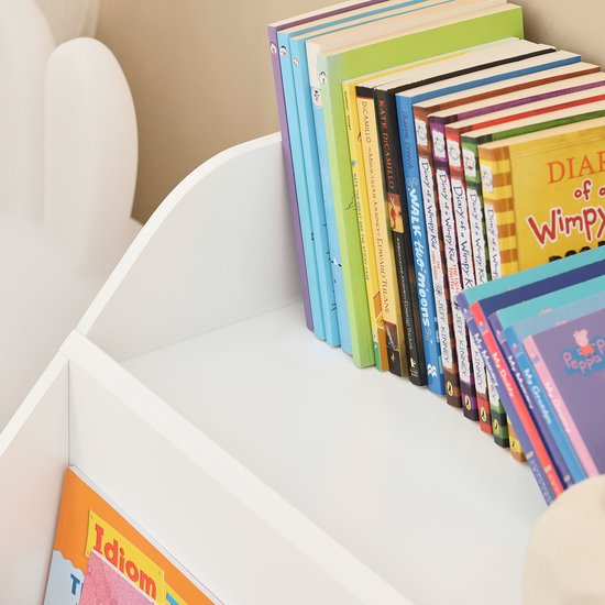 SoBuy KMB54-W Bibliothèque pour enfants - Etagère de rangement blanche pour jouets et livres
