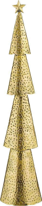 Sapin de Noël de la Maison des Saisons - L15 x L8 x H68 cm - Métal - Or