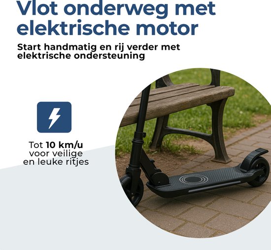 Scooter électrique Denver pour enfants - 10km/h - Scooter pour enfants - Lumières LED - 6km d'autonomie - SCK5500B