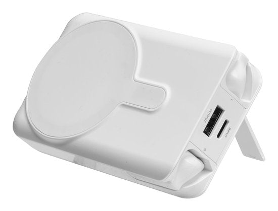 Denver Powerbank avec écouteurs sans fil - 2-en-1 - 5 000 mAh - écouteurs Bluetooth sans fil - Convient pour iPhone et Samsung, entre autres - PWE5001W