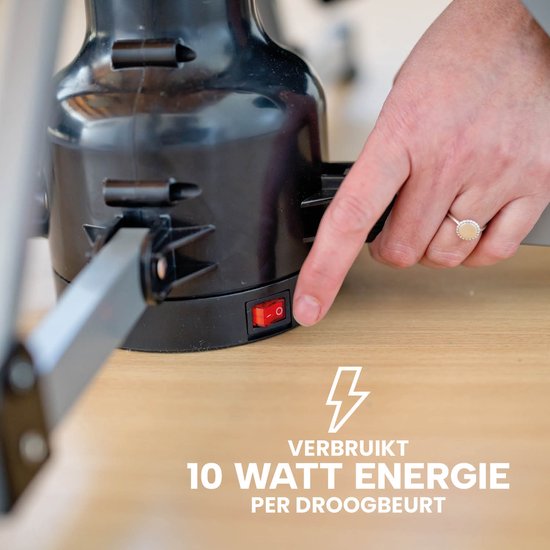 Séchoir rotatif électrique Ezeespinner - Support de séchage pliable avec arrêt automatique - Capacité jusqu'à 25 KG - Télécommande - 10W