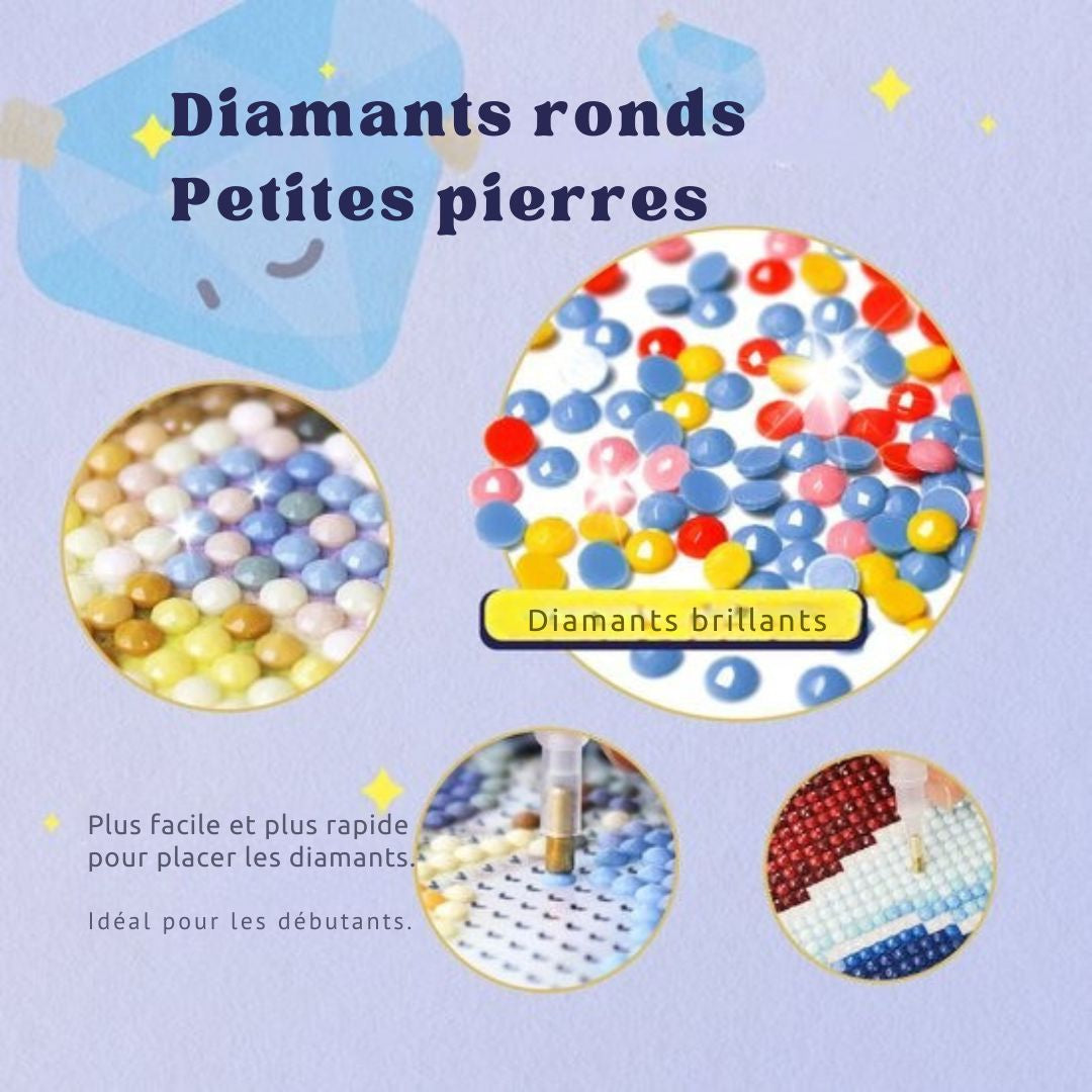 Peinture au diamant - Rubye® - Peinture au diamant adultes - enfants - Package peinture au diamant complet - Maison d'hiver -30x30cm