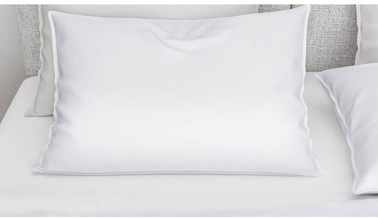 ZoHome Satinado Housse de couette - Double - 200x200/220 cm - Blanc