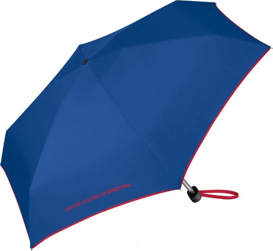 United Colors of Benetton Parapluie Ultra Mini Flat - Pliable - Ø 88 cm - Bleu