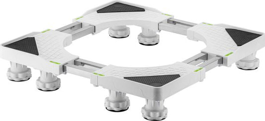 Elévateur pour lave-linge avec niveau à bulle - 8 pieds réglables capacité de charge de 350 kg - longueur et largeur réglables de 53,5 à 68 cm - convient également pour sèche-linge lave-vaisselle réfrigérateur-congélateur