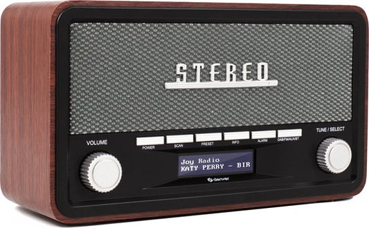 Denver DAB Radio - Retro Radio - Bluetooth - DAB+/ FM - Dimmable - Batteries & secteur - DAB18