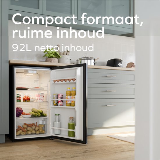 KitchenBrothers Réfrigérateur - 92L - Modèle de table - Glacière - Frigo - Pose libre - Noir