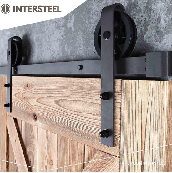 Système de porte coulissante Intersteel Roue noir mat