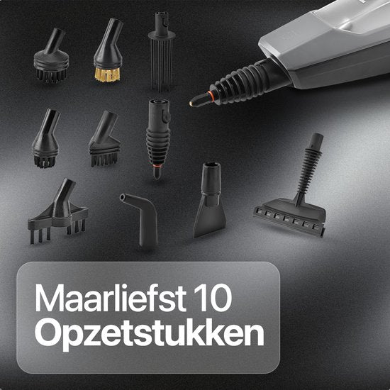 KRAFT Nettoyeur à vapeur - Nettoyeur de taches - Nettoyeur à vapeur portatif - 10 accessoires et 2 chiffons à vapeur