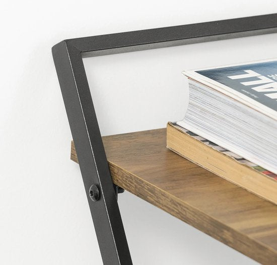 Mara Bureau pliable - Bureau d'ordinateur - Table d'étude - Portable - MDF - Marron - 63 x 45 x 77 cm