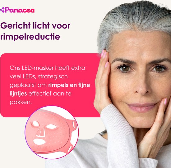 Masque facial à LED - Soins de la peau - Thérapie par la lumière rouge - Acné - Collagène - 520 ampoules LED - Technologie Quattro Chip