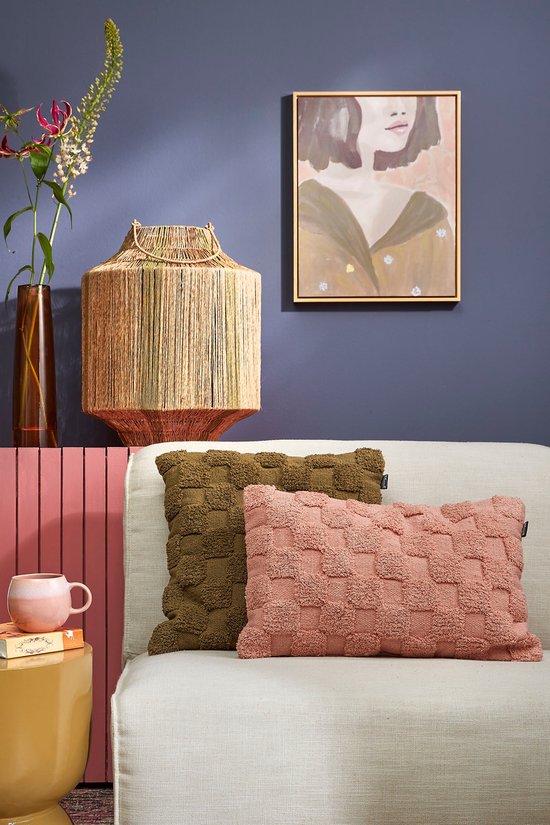 Mica Decorations Lanterne Liliano - H51 x Ø40 cm - Jute - Vert foncé