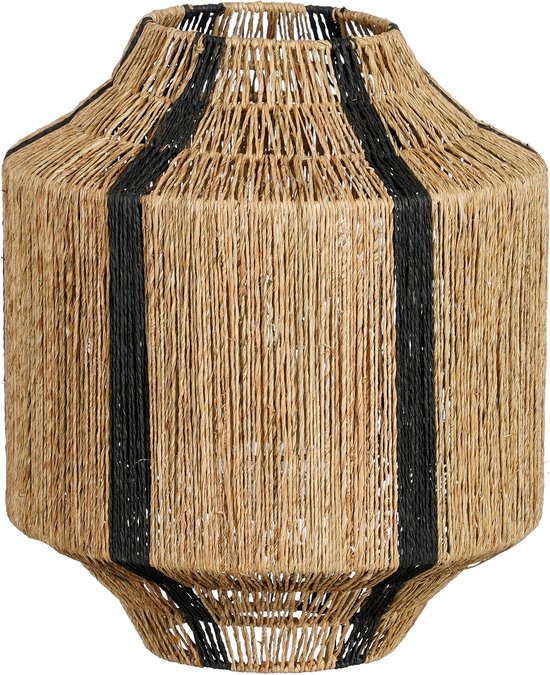 Mica Decorations Lanterne Liliano - H36 x Ø30 cm - Jute - Noir
